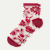 Women's Sheer Garden Party Quarter Socks - pomegranate L [10512] 