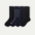Dress Calf Socks - Navy Stripe Mix L [11178]