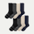 Men's Merino Wool Blend Calf Sock 8-Pack - Dark Mix