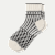 Merino Wool Blend Sweater Socks - Black Ivory L [9791]