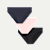 Women's Seamless Bikini 3-Pack - Blush Navy Black Mix L