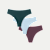 Women's No Show Thong 3-Pack - Glacier Teal Spice Mix L