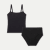 Women's Built-In Bra Seamless Cami + High Rise Brief Pack - Black L