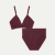 Seamless Triangle Bralette + High Rise Brief - Burgundy L