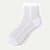 Sheer Quarter Socks - White Floral L [11329]