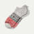 Men's Tri-Block Ankle Socks - grey-heather-and-red - 1