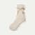 Lightweight Bow Half Calf Socks - sandy heather L [10514]