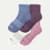 Women's Solids Quarter Socks - blue plum mix L [9855]