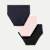 Women's Seamless High Rise Brief 3-Pack - Blush Navy Black Mix L