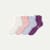 Ruffle Rib Quarter Socks - shell pink mix L [10600]