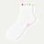 Lightweight Ribbed Quarter Socks - white L [10657]