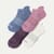 Women's Solids Ankle Socks - blue plum mix L [9851]