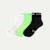 Men's RunPro Quarter Sock 3-Pack - white lime mix L