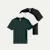 Men’s Premium Weight Pocket Crew Neck T-Shirt 3-Pack - Forest Soft White Black Mix L