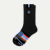 Merino Wool Blend Athletic Calf Socks - Black Sky L [8068]