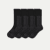 Men's Ultra Strong Merino Blend Calf Sock 4-Pack - Black L