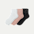 Women’s Rhinestone Rib Quarter Sock 3-Pack - apricot mix L [10289]