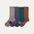Men's Merino Wool Blend Calf Sock 4-Pack - Forest Navy Mix L [8676]
