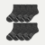 Merino Wool Blend Quarter Sock 8-Pack - dark charcoal L