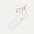 Lightweight Ribbed Quarter Socks - White L [10348]