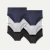 Men's Cotton Modal Blend Flyless Brief 6-Pack - Dark Black Grey Mix