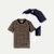 Women's Pima Cotton Crew Neck T-Shirt 3-Pack - Stripe Navy White Mix L