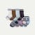 Junior Calf Sock 8-Pack - Gingerbread Pink Mix L