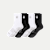 Women's Gripper Half Calf Sock 4-Pack - Black White Mix L