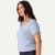 Women's Pima Cotton V-Neck T-Shirt - Skysail Blue WO1 [8738]