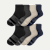 Women's Merino Wool Blend Quarter Sock 8-Pack - Dark Mix