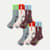 Men's Merino Wool Blend Hiking Calf Sock 6-Pack - vintage plum mix L
