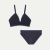 Women's Seamless Triangle Bralette + Bikini - Midnight Navy L