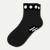 Lightweight Rosette Quarter Socks - Black L [9368] 