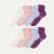 Youth Ruffle Rib Quarter Sock 8-Pack - Shell Pink Mix L