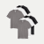 Men's Pima Cotton Pocket Crew Neck T-Shirt 6-Pack - Boulder White Black Mix L