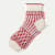 Merino Wool Blend Sweater Socks - Red Ivory L [9791]