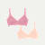 Womenâ€™s No Show Plunge Bralette 2-Pack - Dried Rose x Pink Sandstone L