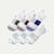 Men's Golf Ankle Sock 6-Pack - cocoa blue white mix L