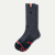 Merino Wool Blend Athletic Calf Socks - midnight navy L [9713]