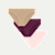 Women's Seamless Bikini 3-Pack - Fig Pink Sand Mix L