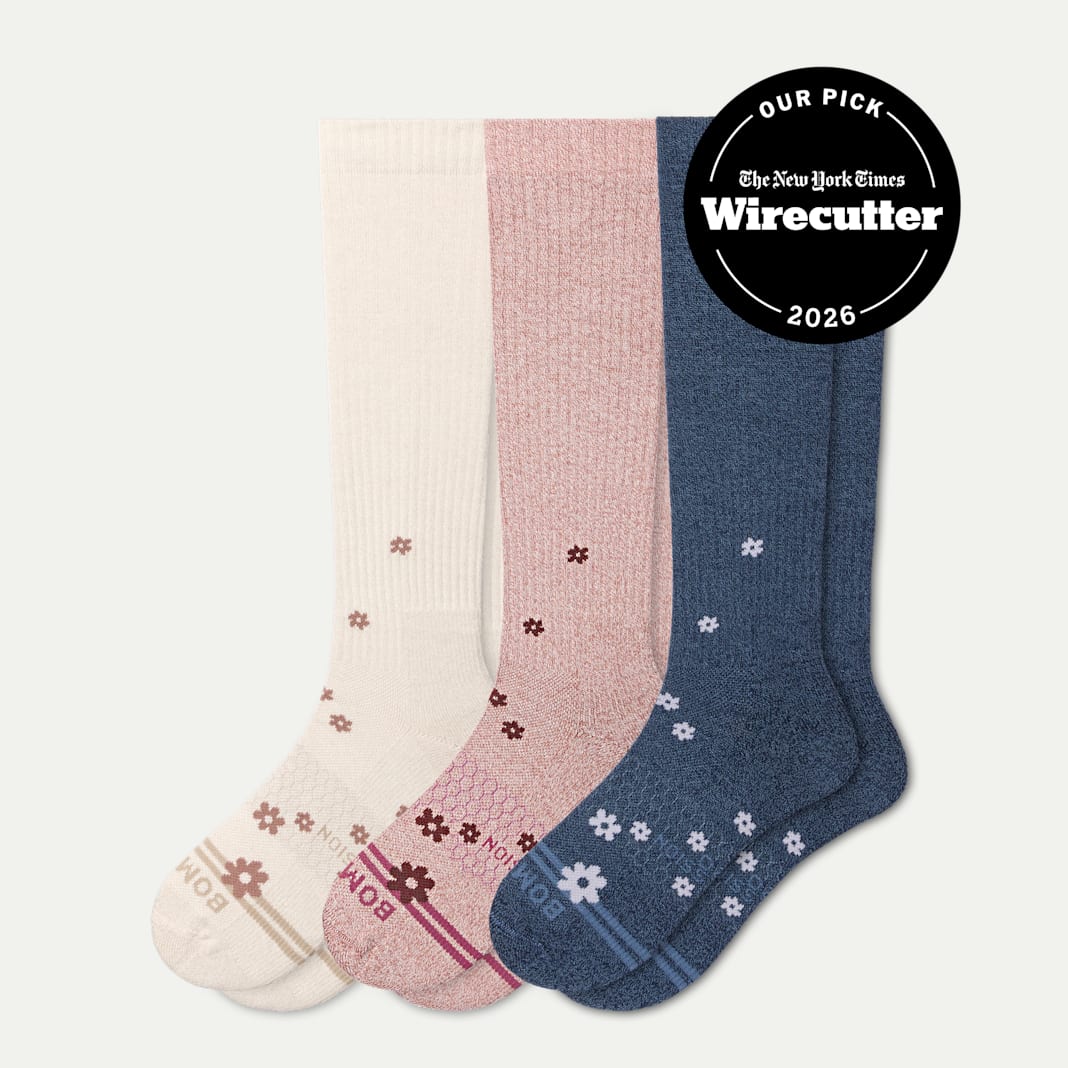 ladies dress socks cotton Women's Bombas Everyday 3-Pack Size:Mom L Evento_azul season use Dillon Fabric:LINEN