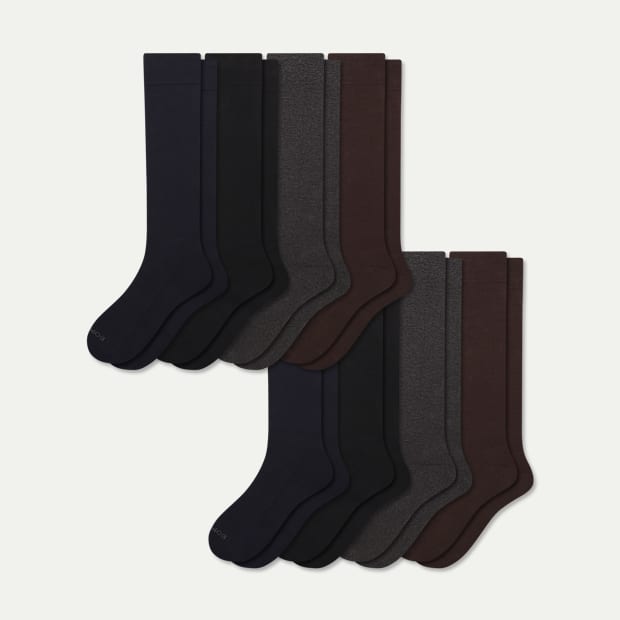 Men's Dress Over the Calf Sock 8-Pack