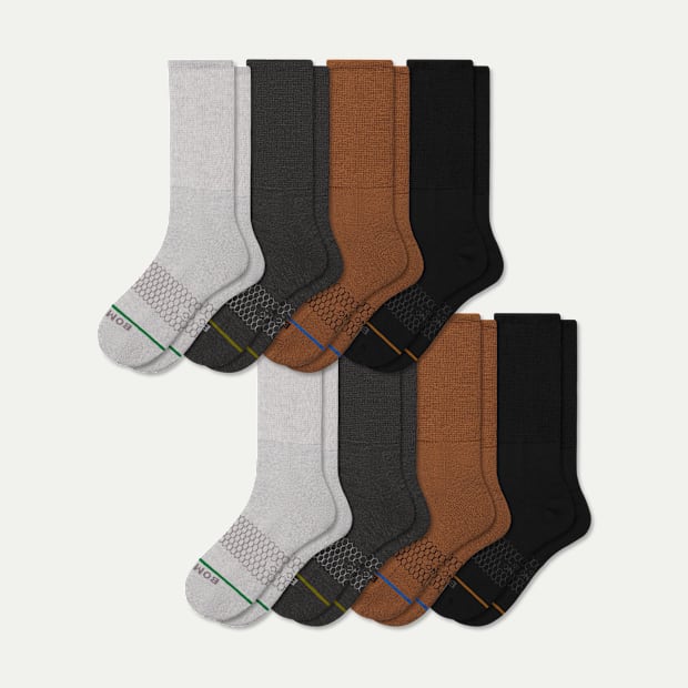 Men's Merino Blend Ultra-Stretch Calf Sock 8-Pack