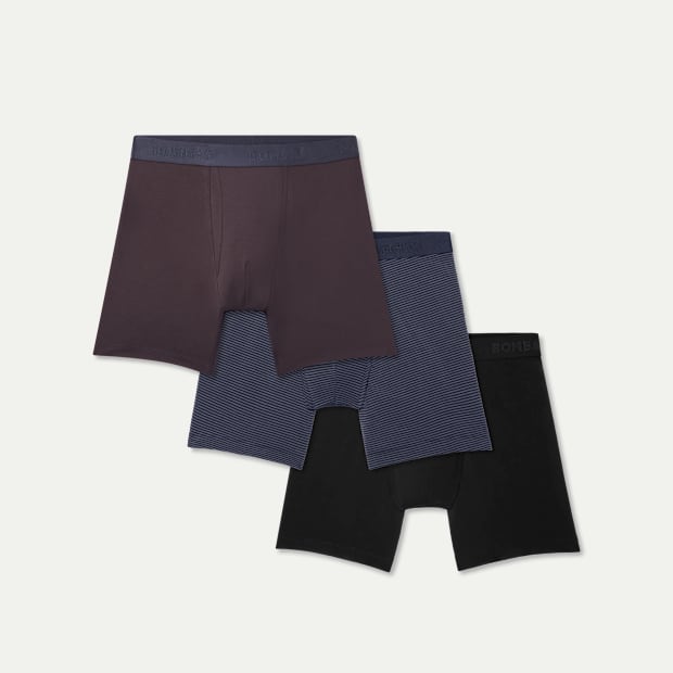 Men's Cotton Modal Blend Boxer Brief 6" 3-Pack