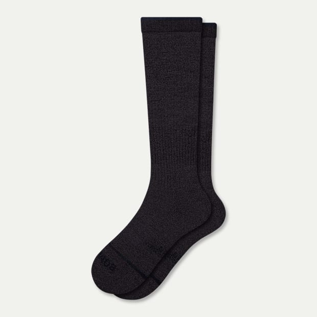 womens black wool dress socks Bombas Women's Merino Blend Compression Knee High | Navy Size:US2/UK6/EU34 Key Benefits mammas meitas kleita Backless Dark Red Sparkle