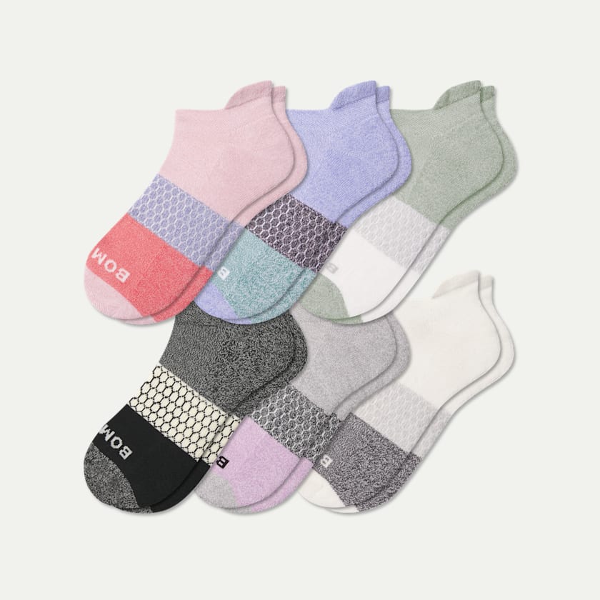 Women's Tri-Block Ankle Sock 6-Pack - Bombas