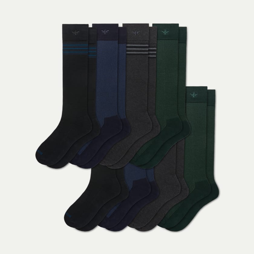 Men's Dress Over the Calf Sock 8-Pack