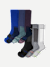 Men's Performance Compression Knee High Sock 6-Pack - Plum Cobalt Mix L