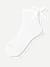 Women's Lightweight Bow Quarter Sock - White L [8741]