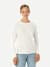 Air Slub Long Sleeve Crew Neck T-Shirt Soft White WO1